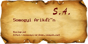 Somogyi Arikán névjegykártya